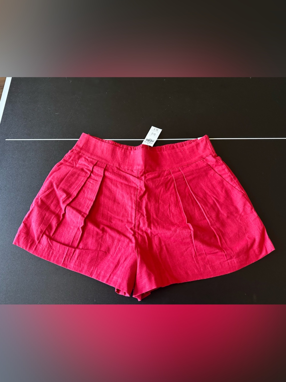 Abercrombie & Fitch Bright Pink Pleated Shorts